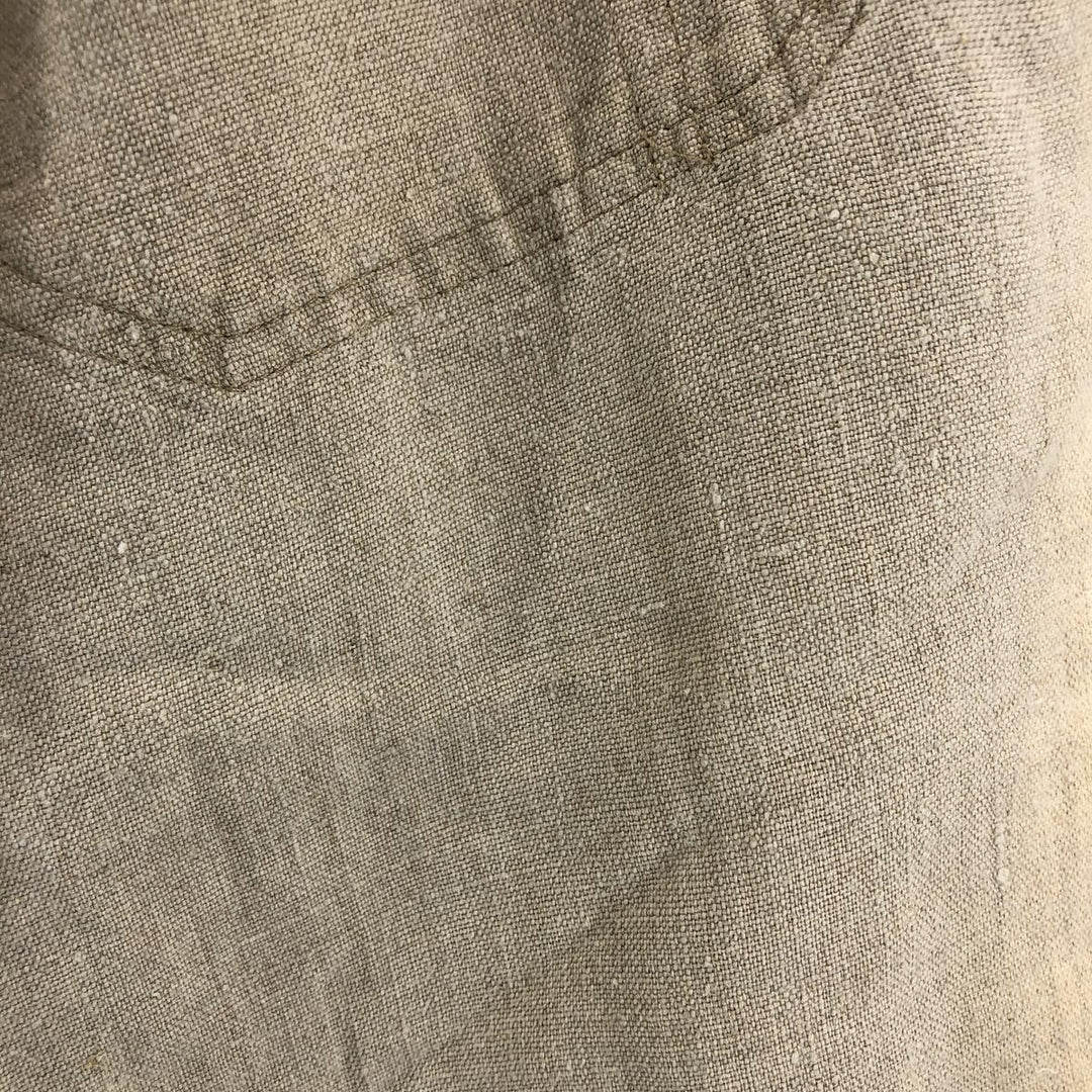 STRUCTURE Linen Jacket Men's XL linen Beige type Vintage Second Hand