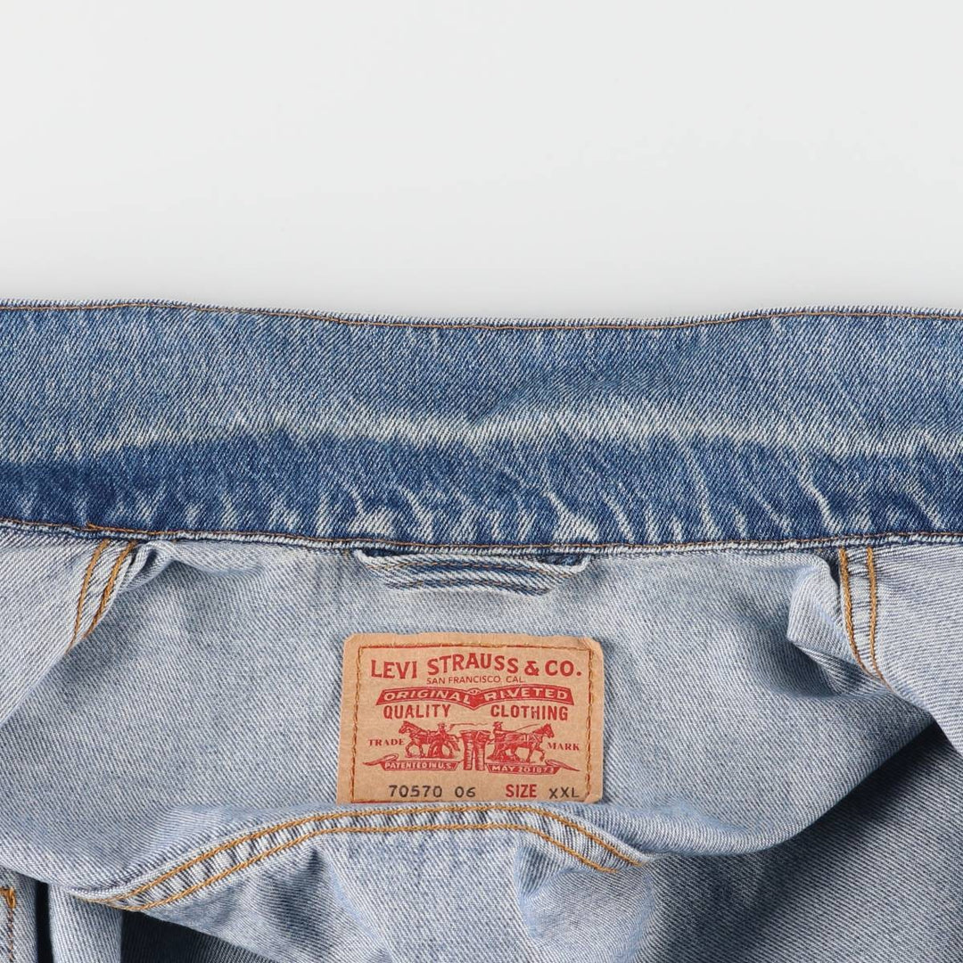 Levi's 70570-0616 Euro Model Denim Jacket, G-Jean, Men's XXL cotton blue type Vintage Second Hand