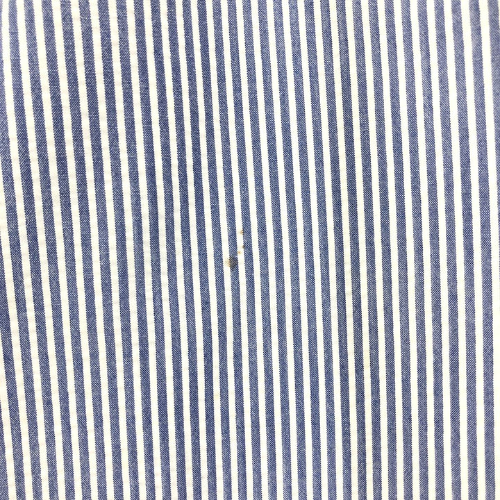 Ralph Lauren Classic Fit Seersucker Short Sleeve Button Down Striped Shirt Men's Size L cotton blue type Vintage Second Hand