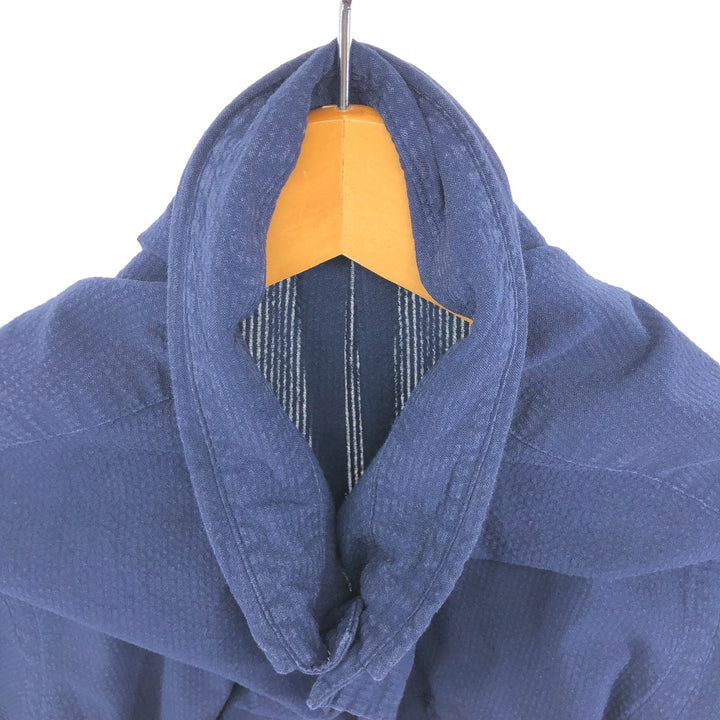Ralph Lauren Seersucker Short Sleeve Button Down Shirt Men's XL cotton navy blue type Vintage Second Hand