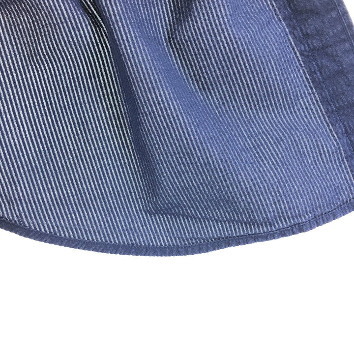Ralph Lauren Seersucker Short Sleeve Button Down Shirt Men's XL cotton navy blue type Vintage Second Hand