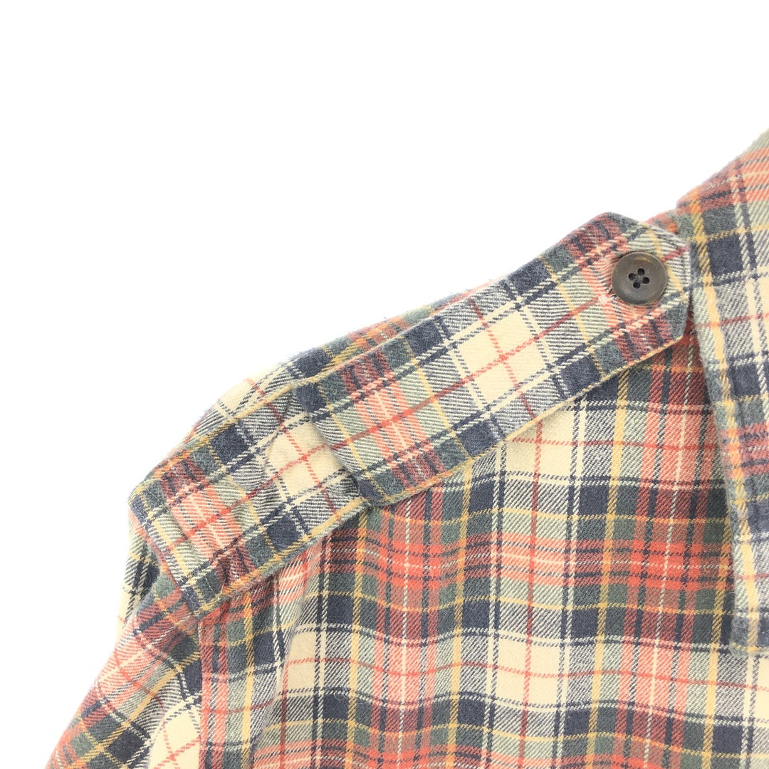 Ralph Lauren POLO by Ralph Lauren Long Sleeve Flannel Check Shirt Men's XL cotton orange type Vintage Second Hand