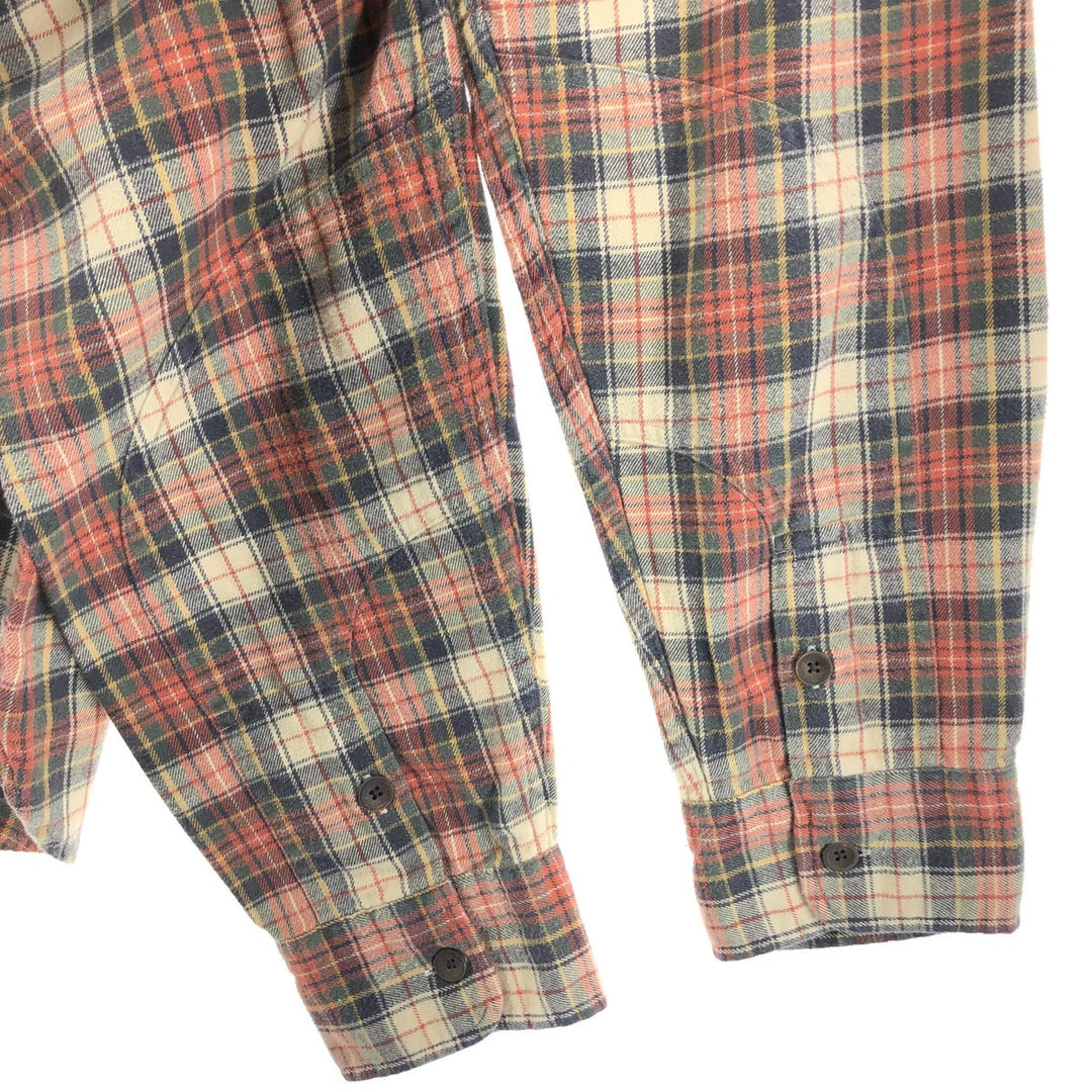 Ralph Lauren POLO by Ralph Lauren Long Sleeve Flannel Check Shirt Men's XL cotton orange type Vintage Second Hand