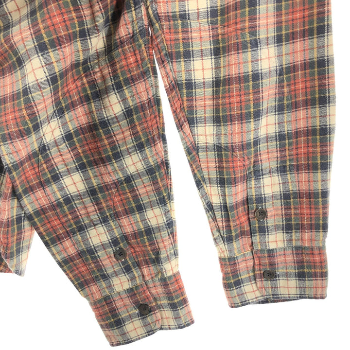 Ralph Lauren POLO by Ralph Lauren Long Sleeve Flannel Check Shirt Men's XL cotton orange type Vintage Second Hand