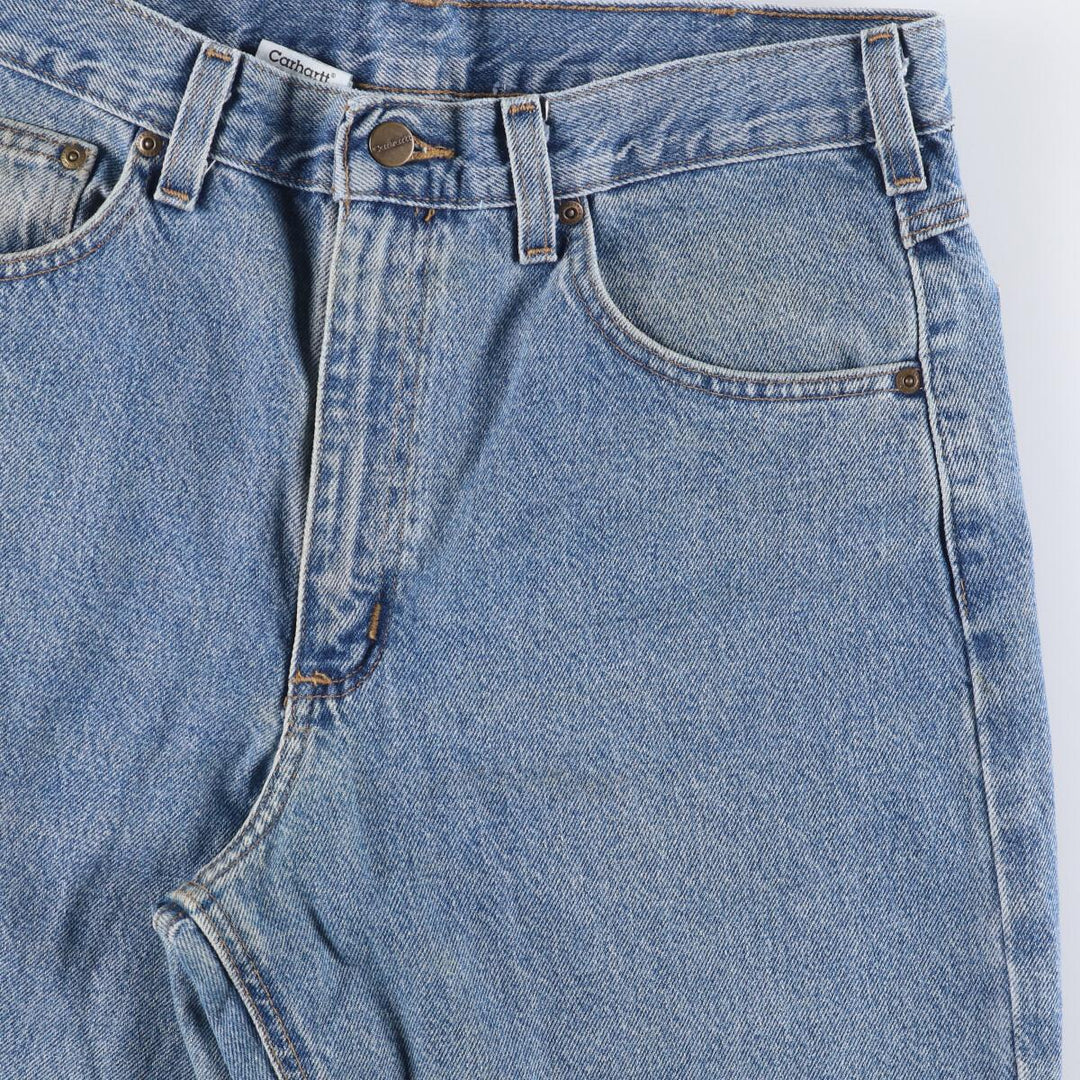 00'S Carhartt Relaxed Fit Tapered Denim Pants Men's W34 cotton blue type Vintage Second Hand