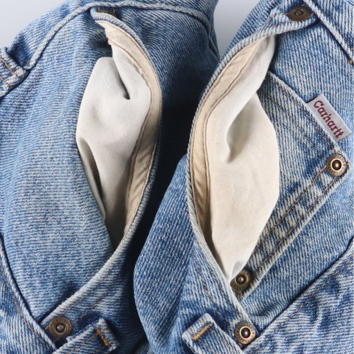 00'S Carhartt Relaxed Fit Tapered Denim Pants Men's W34 cotton blue type Vintage Second Hand