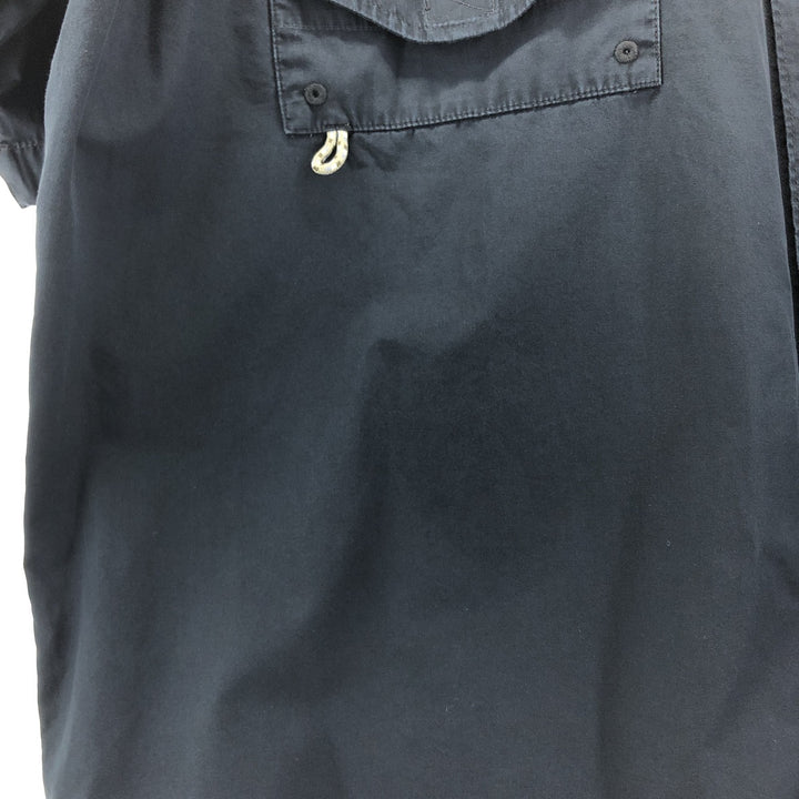 90s-00'S Columbia PFG Hidden Button Down Short Sleeve Fishing Shirt Men's XL cotton black type Vintage Second Hand