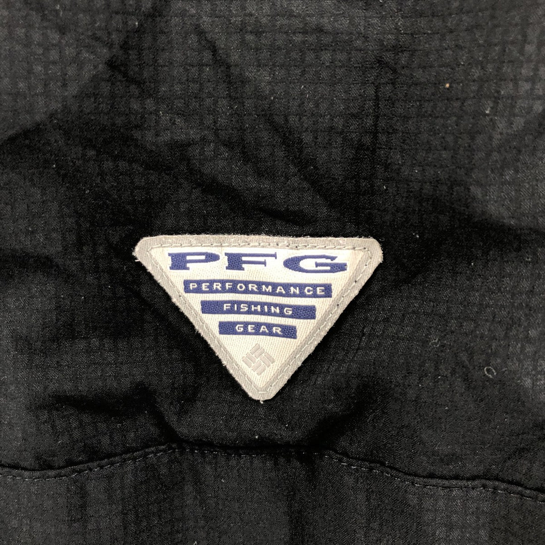 Columbia PFG OMNI-SHADE Ripstop Button-down Short Sleeve Fishing Shirt, Men's M unclear black type Vintage Second Hand