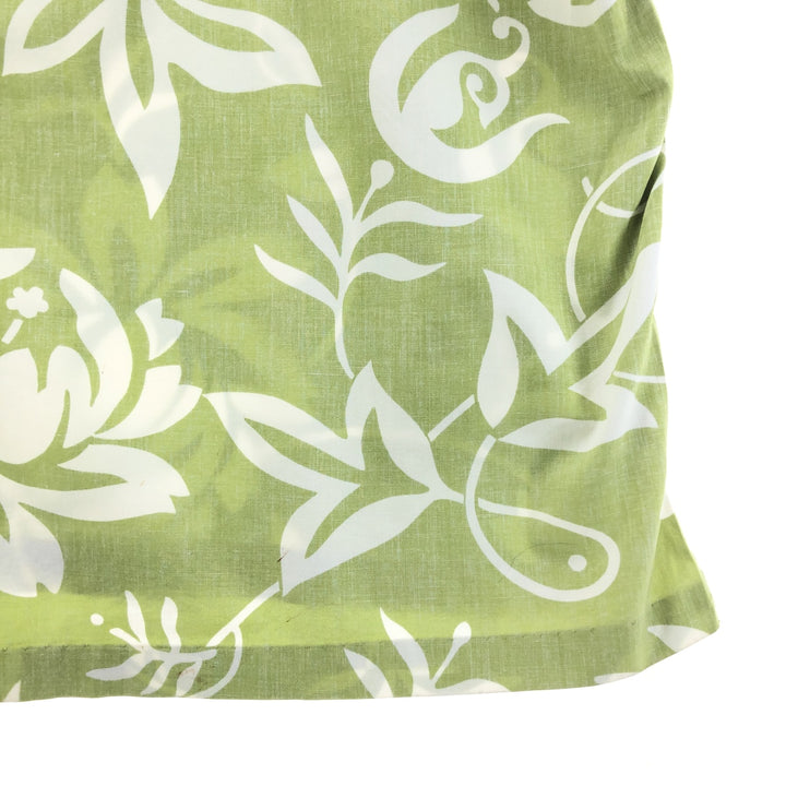 90'S Reyn Spooner all-over floral print pullover button-down Hawaiian aloha shirt box shirt men's size L cotton green type yellow green Vintage Second Hand