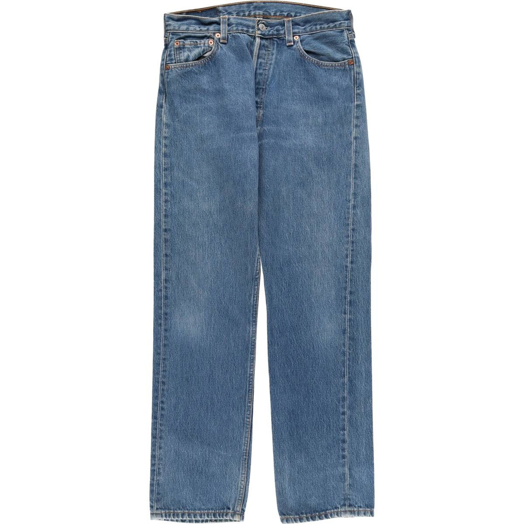 90'S Levi's 6501-0166 Straight Denim Pants, Women's, Size L (w30), Vintage cotton blue type Vintage Second Hand