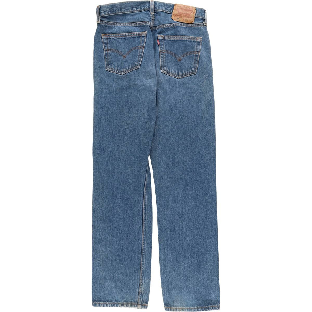 90'S Levi's 6501-0166 Straight Denim Pants, Women's, Size L (w30), Vintage cotton blue type Vintage Second Hand