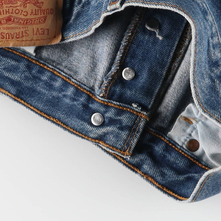 90'S Levi's 6501-0166 Straight Denim Pants, Women's, Size L (w30), Vintage cotton blue type Vintage Second Hand
