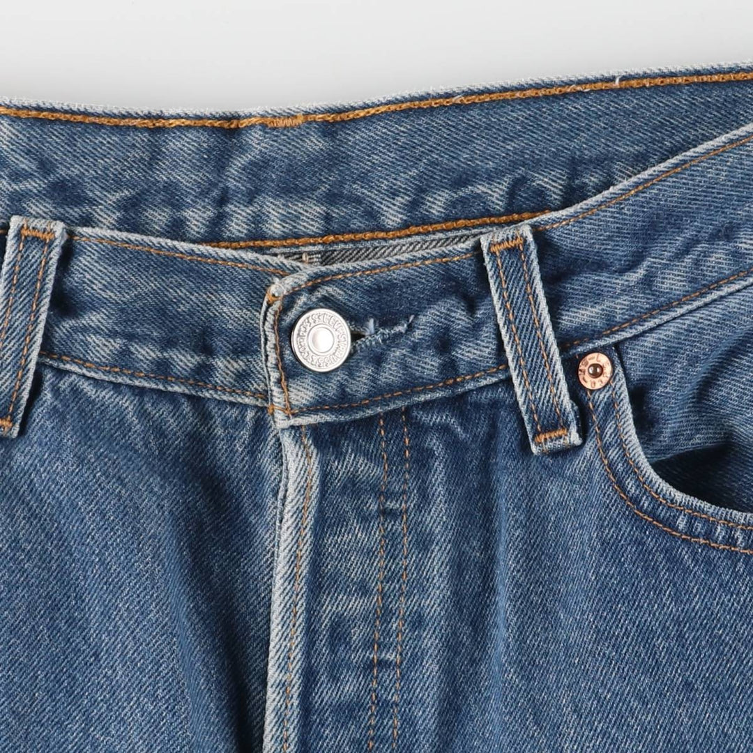 90'S Levi's 6501-0166 Straight Denim Pants, Women's, Size L (w30), Vintage cotton blue type Vintage Second Hand