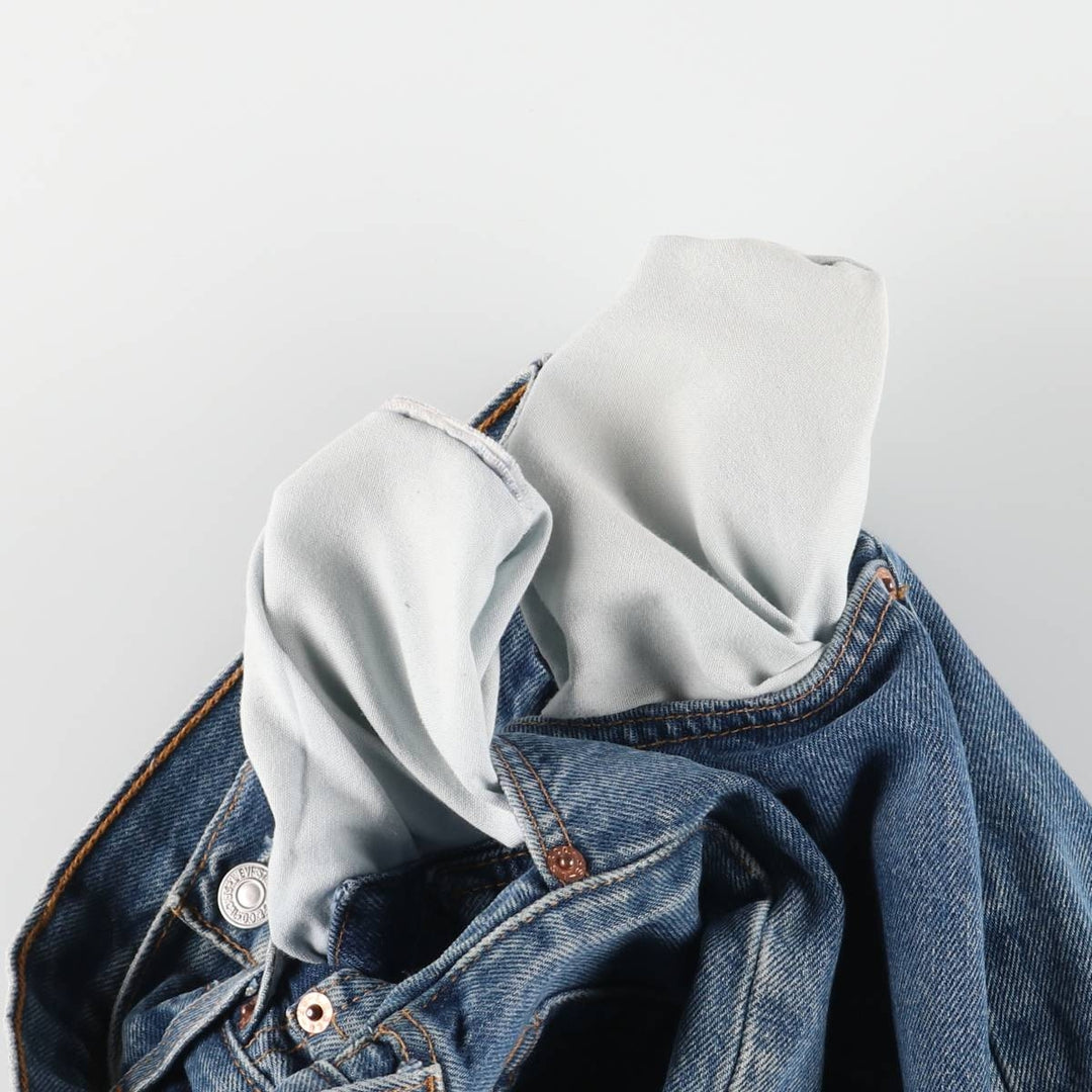 90'S Levi's 6501-0166 Straight Denim Pants, Women's, Size L (w30), Vintage cotton blue type Vintage Second Hand