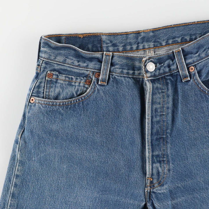 90'S Levi's 6501-0166 Straight Denim Pants, Women's, Size L (w30), Vintage cotton blue type Vintage Second Hand