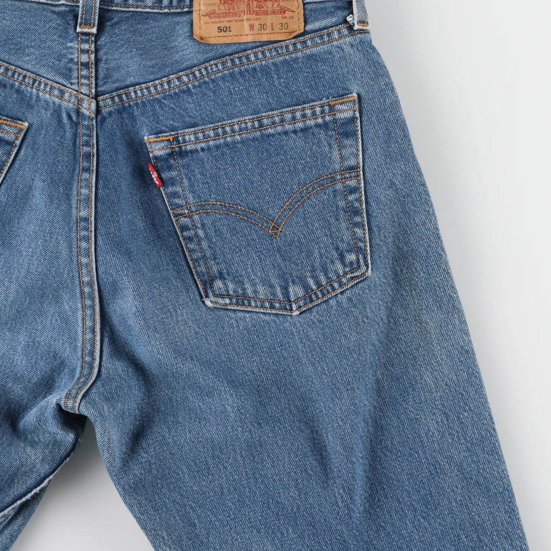 90'S Levi's 6501-0166 Straight Denim Pants, Women's, Size L (w30), Vintage cotton blue type Vintage Second Hand