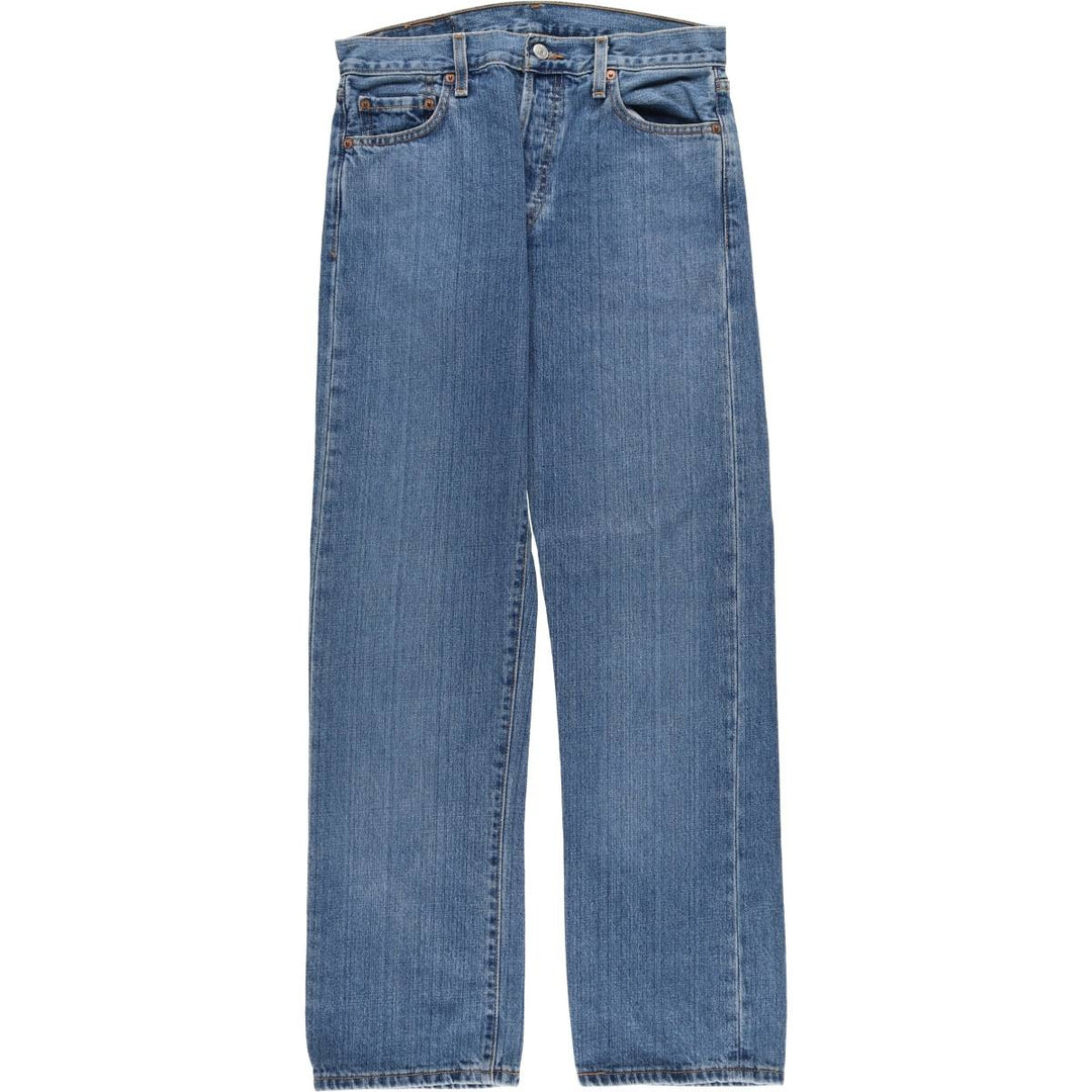 00'S Levi's 15501-0574 Straight denim pants for men, size w31 cotton blue type Vintage Second Hand