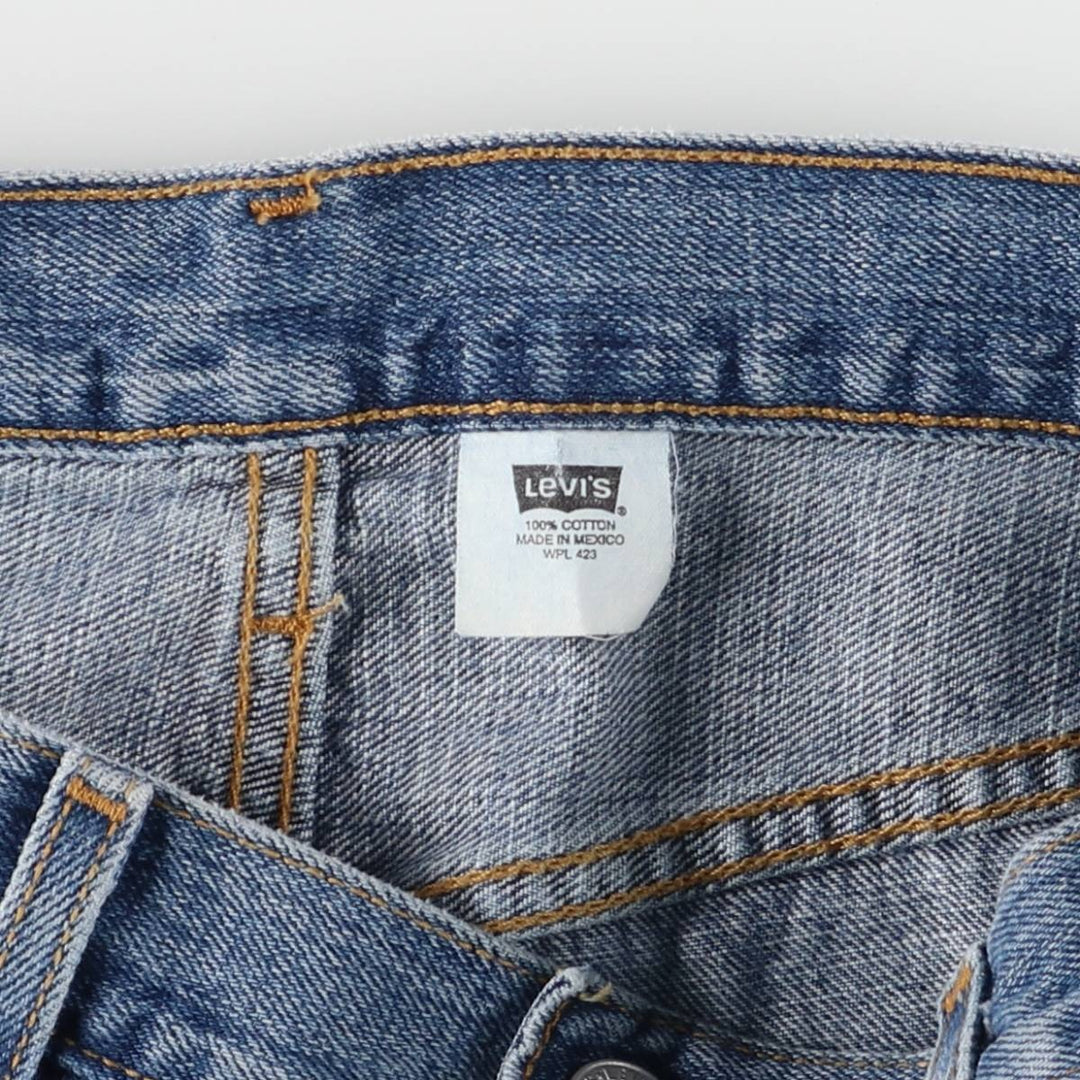 00'S Levi's 15501-0574 Straight denim pants for men, size w31 cotton blue type Vintage Second Hand