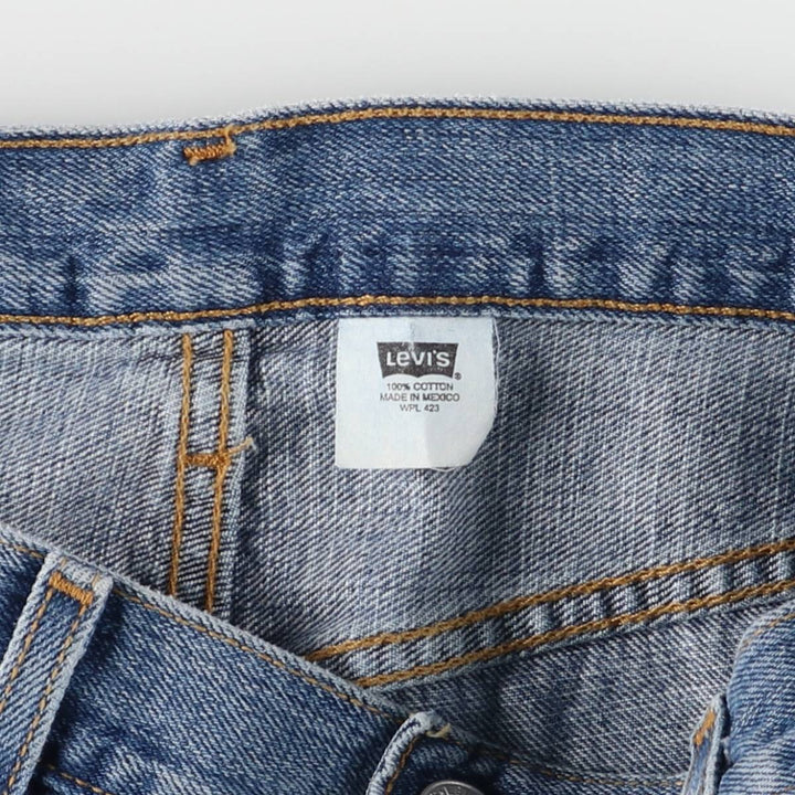 00'S Levi's 15501-0574 Straight denim pants for men, size w31 cotton blue type Vintage Second Hand
