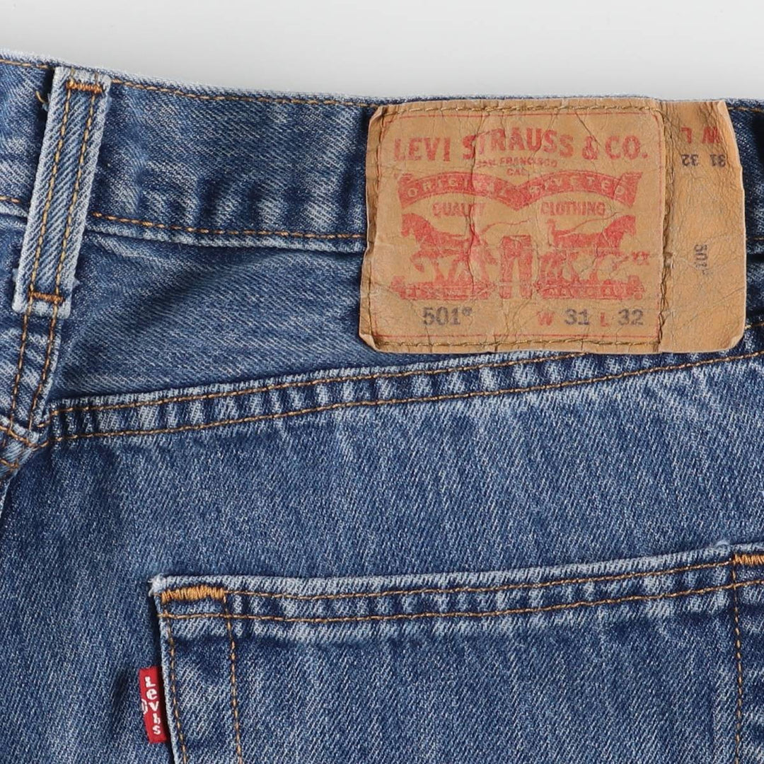 Levi's 501 straight denim pants for men, equivalent to w31 cotton blue type Vintage Second Hand