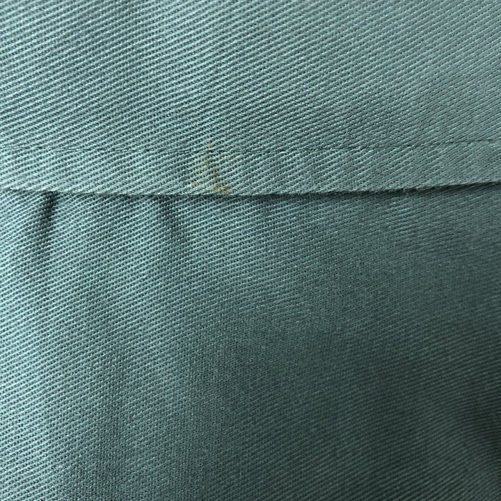 80'S Vintage Long Sleeve Work Shirt Made in USA Men's XL unclear green type Vintage Second Hand