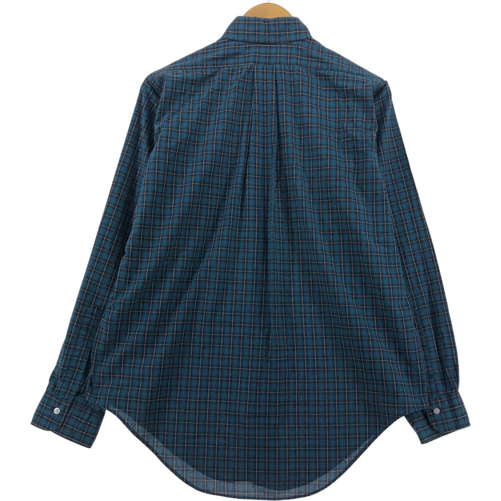 Brooks Brothers MAKERS Long Sleeve Button-Down Check Shirt Made in USA Men's M Size cotton multicolor Vintage Second Hand