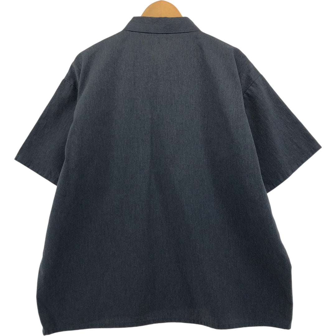 90'S Ben Davis Half Zip Short Sleeve Work Shirt Box Shirt Men's XXL Vintage cotton black type Vintage Second Hand