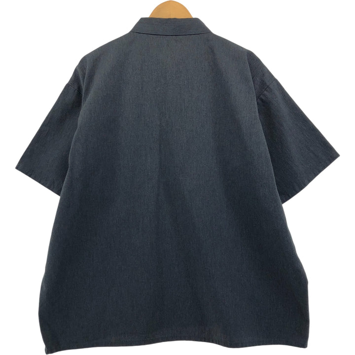 90'S Ben Davis Half Zip Short Sleeve Work Shirt Box Shirt Men's XXL Vintage cotton black type Vintage Second Hand