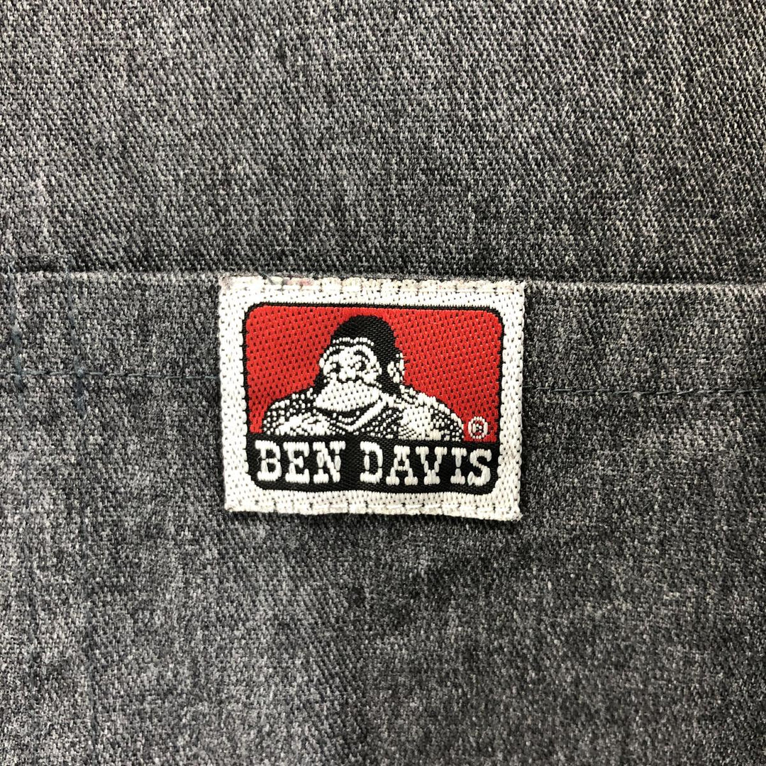 90'S Ben Davis Half Zip Short Sleeve Work Shirt Box Shirt Men's XXL Vintage cotton black type Vintage Second Hand