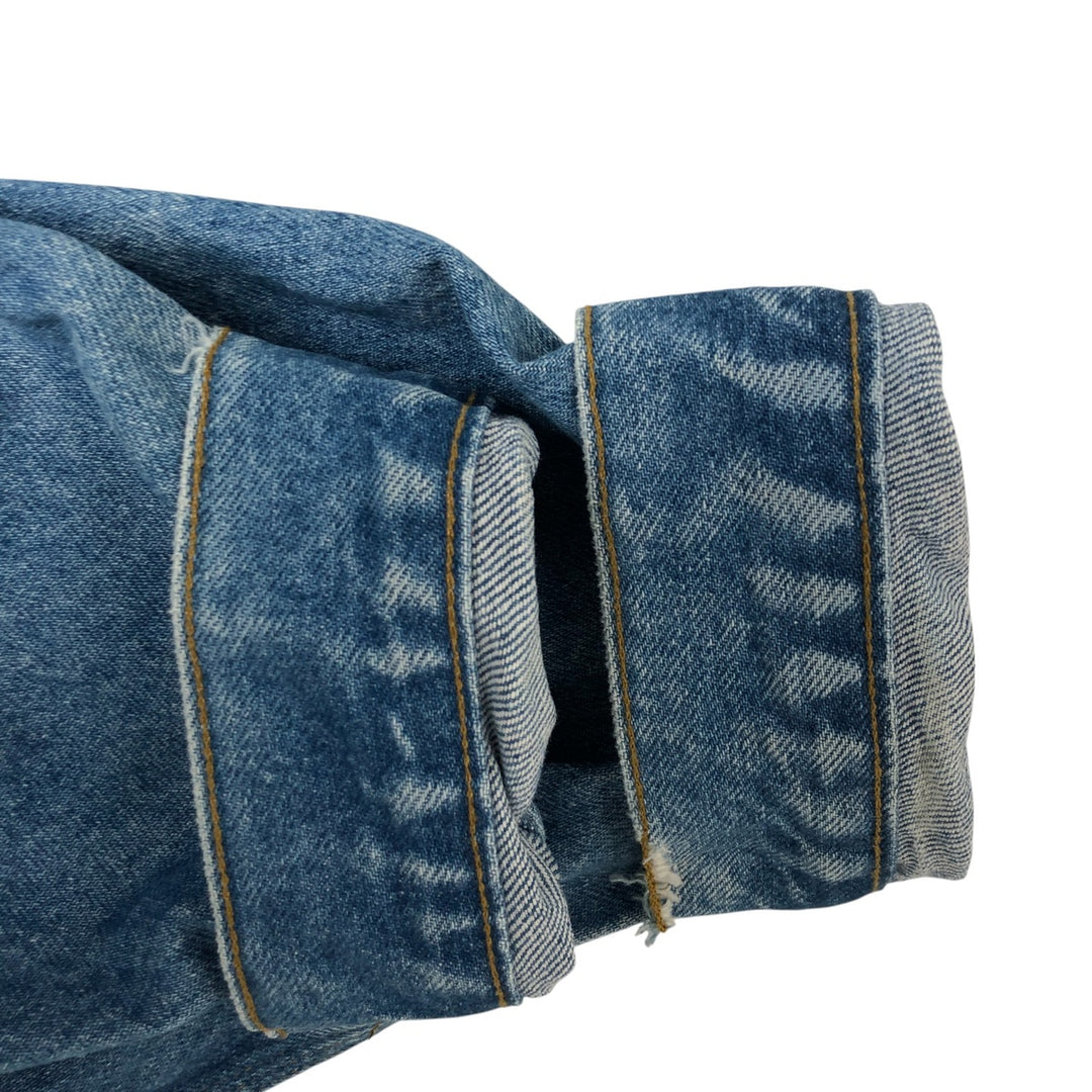 00'S Carhartt denim jacket, made in the USA, men's size L cotton blue type Vintage Second Hand