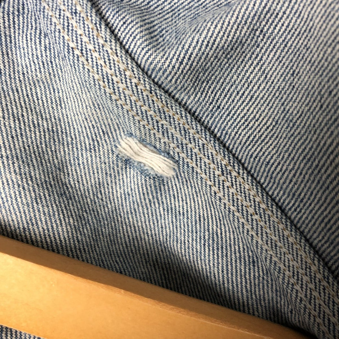 00'S Carhartt denim jacket, made in the USA, men's size L cotton blue type Vintage Second Hand