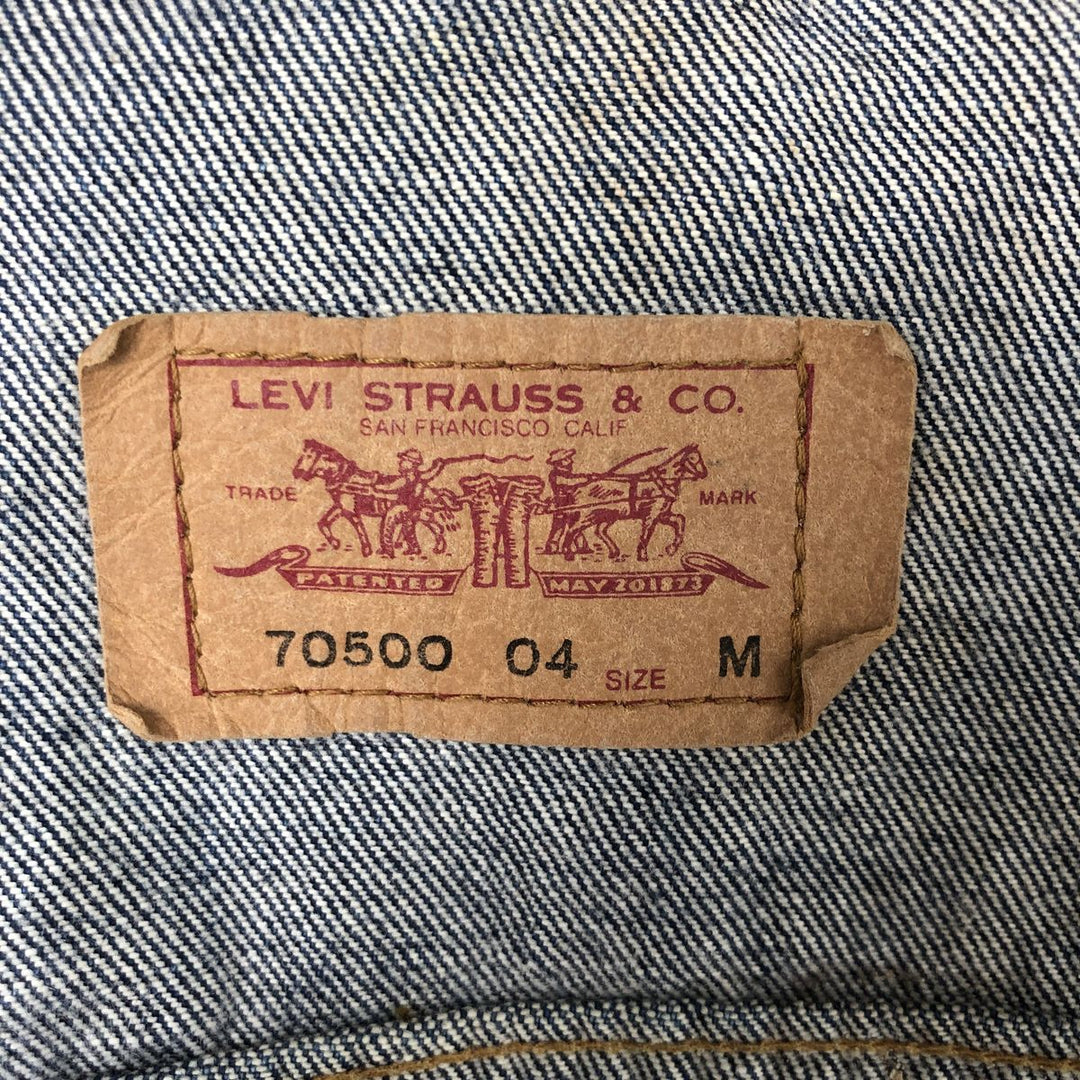 90'S Levi's 70500-0489 denim jacket, denim jacket, men's size M, vintage cotton blue type Vintage Second Hand