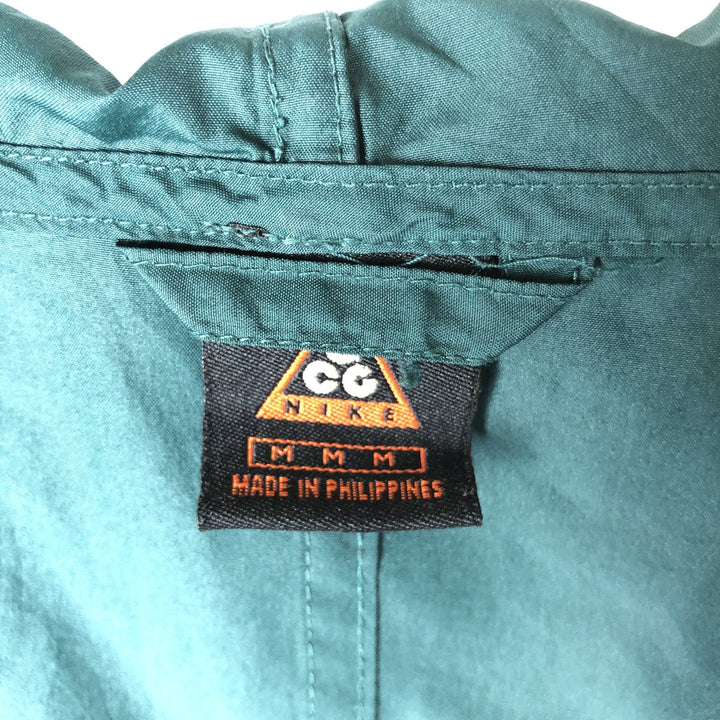 90'S Nike ACG Anorak Parka Men's M size polyester Green type dark green Vintage Second Hand