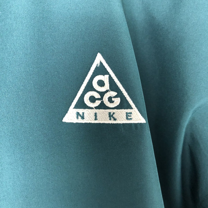 90'S Nike ACG Anorak Parka Men's M size polyester Green type dark green Vintage Second Hand