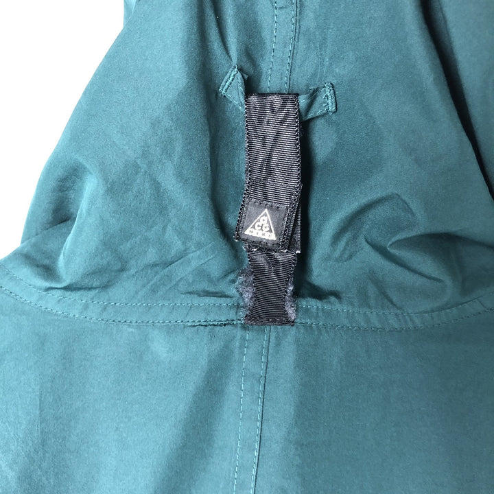 90'S Nike ACG Anorak Parka Men's M size polyester Green type dark green Vintage Second Hand