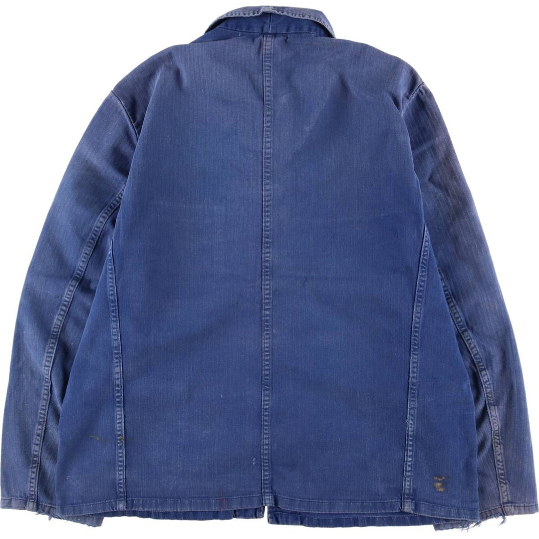 Herringbone Euro Work Coveralls Men's Size L cotton blue type Vintage Second Hand