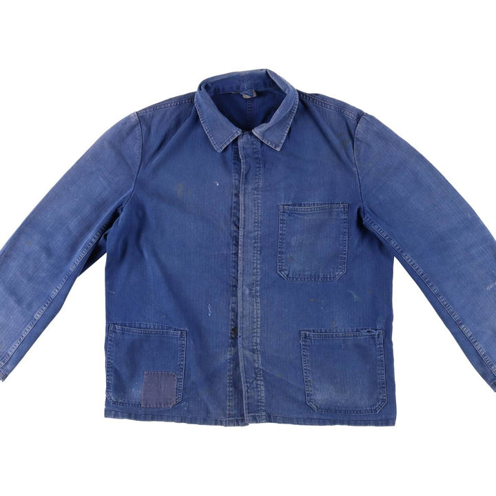 Herringbone Euro Work Coveralls Men's Size L cotton blue type Vintage Second Hand