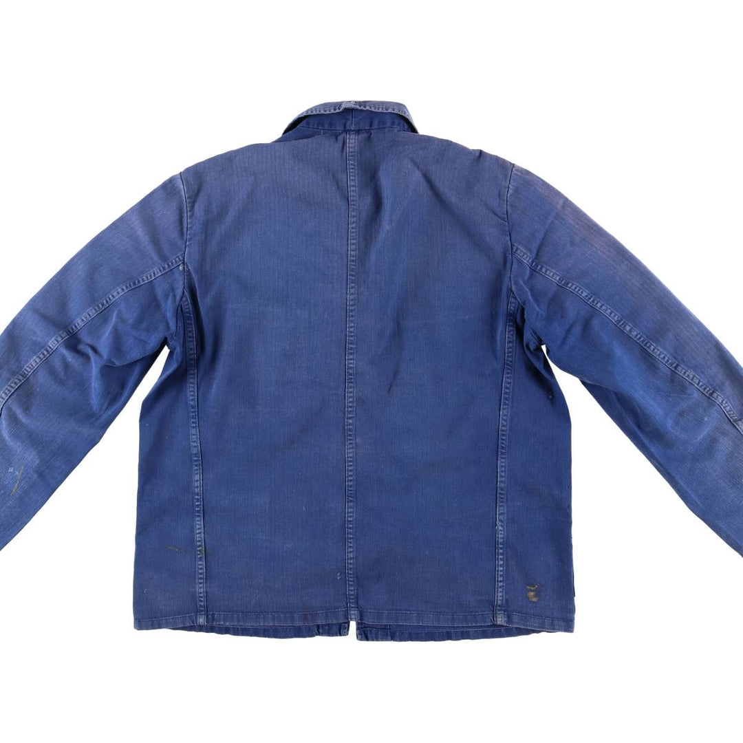 Herringbone Euro Work Coveralls Men's Size L cotton blue type Vintage Second Hand