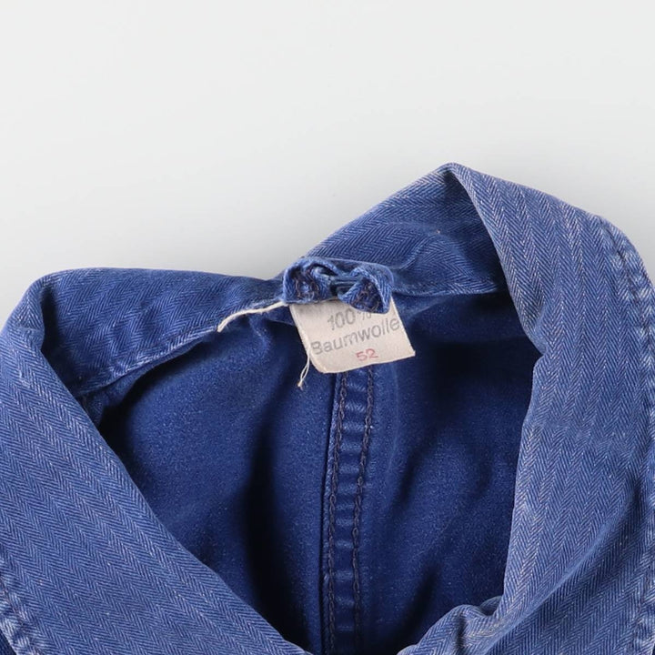 Herringbone Euro Work Coveralls Men's Size L cotton blue type Vintage Second Hand
