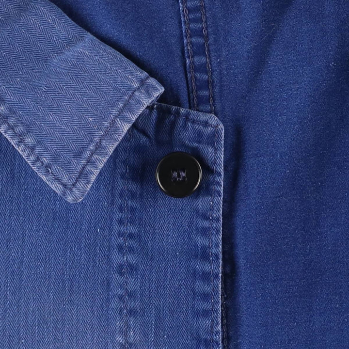 Herringbone Euro Work Coveralls Men's Size L cotton blue type Vintage Second Hand