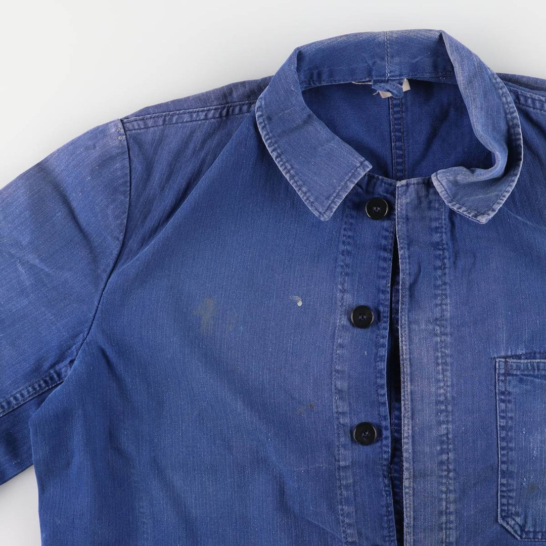 Herringbone Euro Work Coveralls Men's Size L cotton blue type Vintage Second Hand