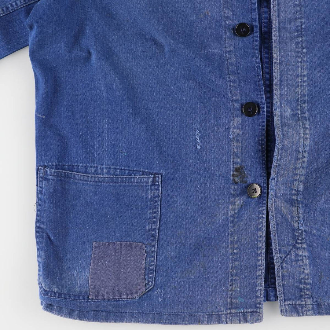 Herringbone Euro Work Coveralls Men's Size L cotton blue type Vintage Second Hand