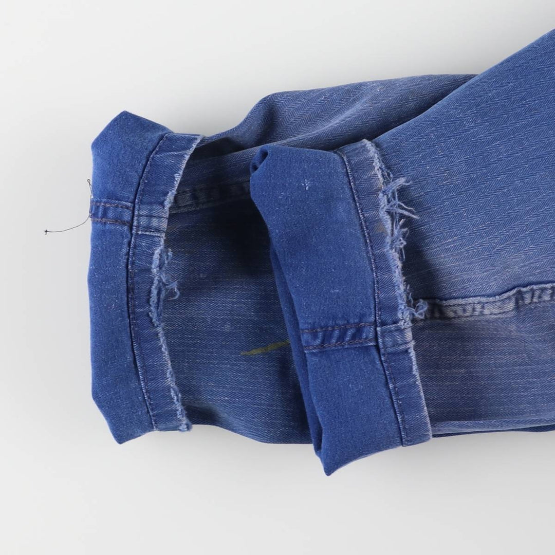 Herringbone Euro Work Coveralls Men's Size L cotton blue type Vintage Second Hand