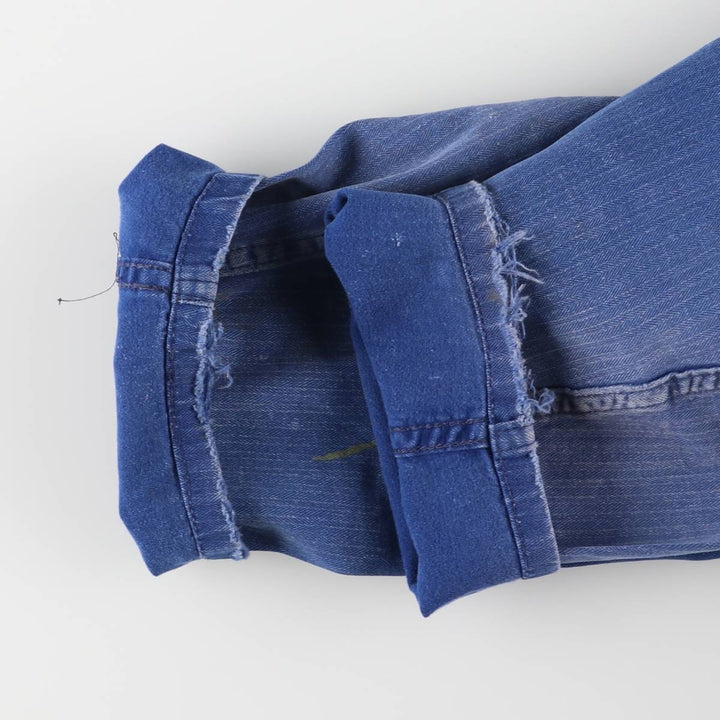 Herringbone Euro Work Coveralls Men's Size L cotton blue type Vintage Second Hand