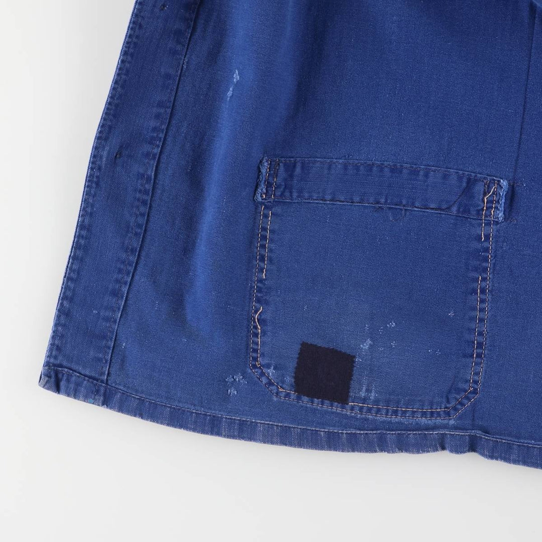 Herringbone Euro Work Coveralls Men's Size L cotton blue type Vintage Second Hand