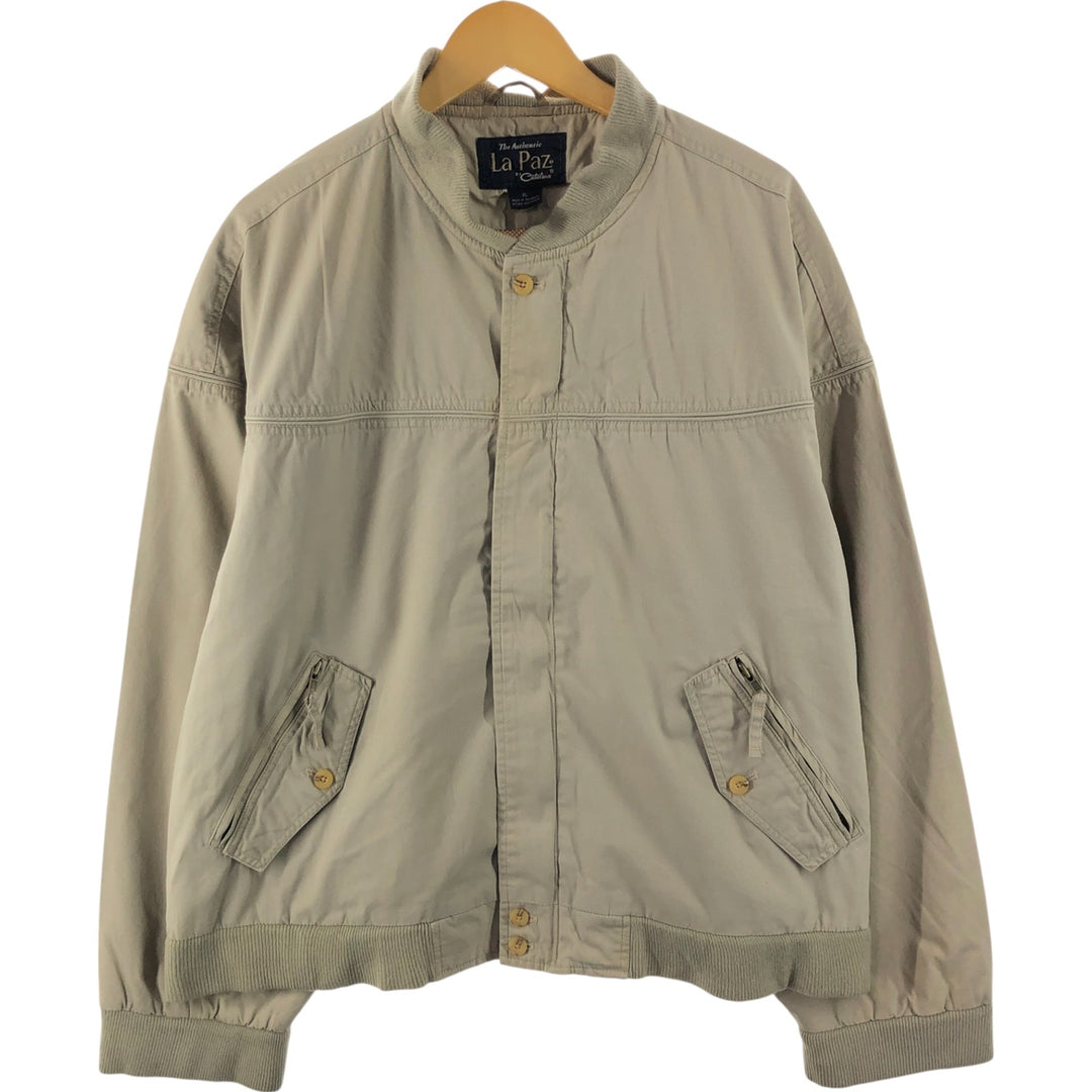 90'S Catalina La Paz Derby Jacket Cup Shoulder Jacket Men's XL Vintage cotton Beige type Vintage Second Hand