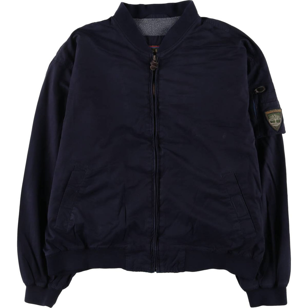 90s~00'S Timberland WEATHERGEAR Cotton Blouson Men's XL cotton navy blue type Vintage Second Hand