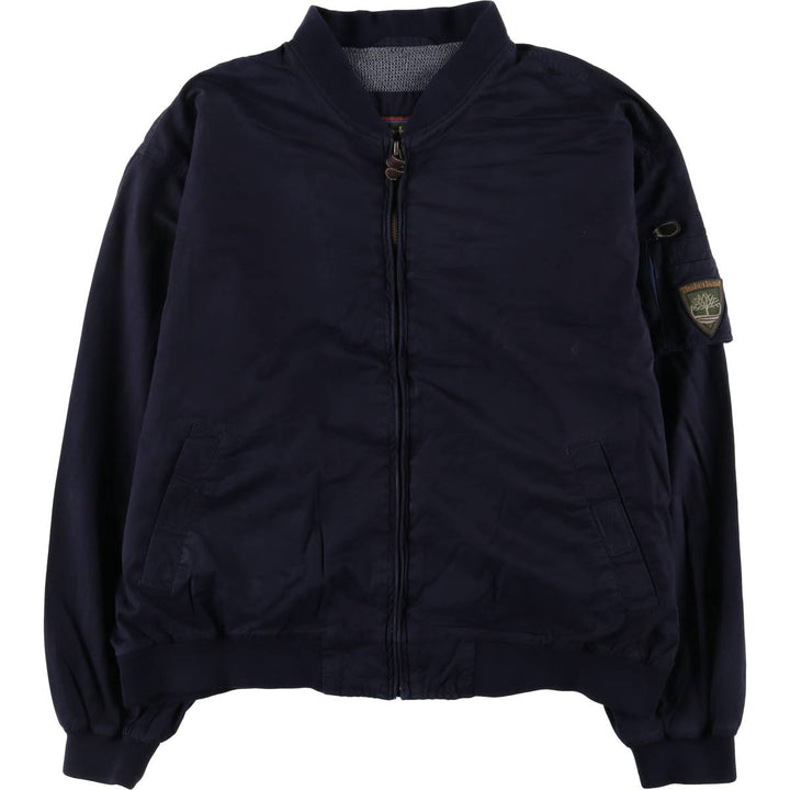 90s~00'S Timberland WEATHERGEAR Cotton Blouson Men's XL cotton navy blue type Vintage Second Hand