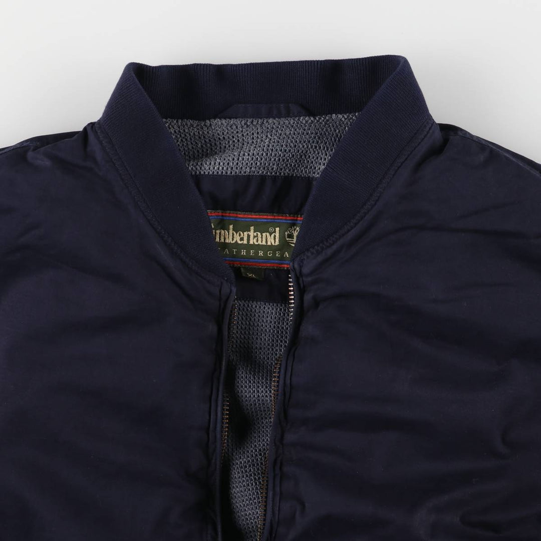 90s~00'S Timberland WEATHERGEAR Cotton Blouson Men's XL cotton navy blue type Vintage Second Hand