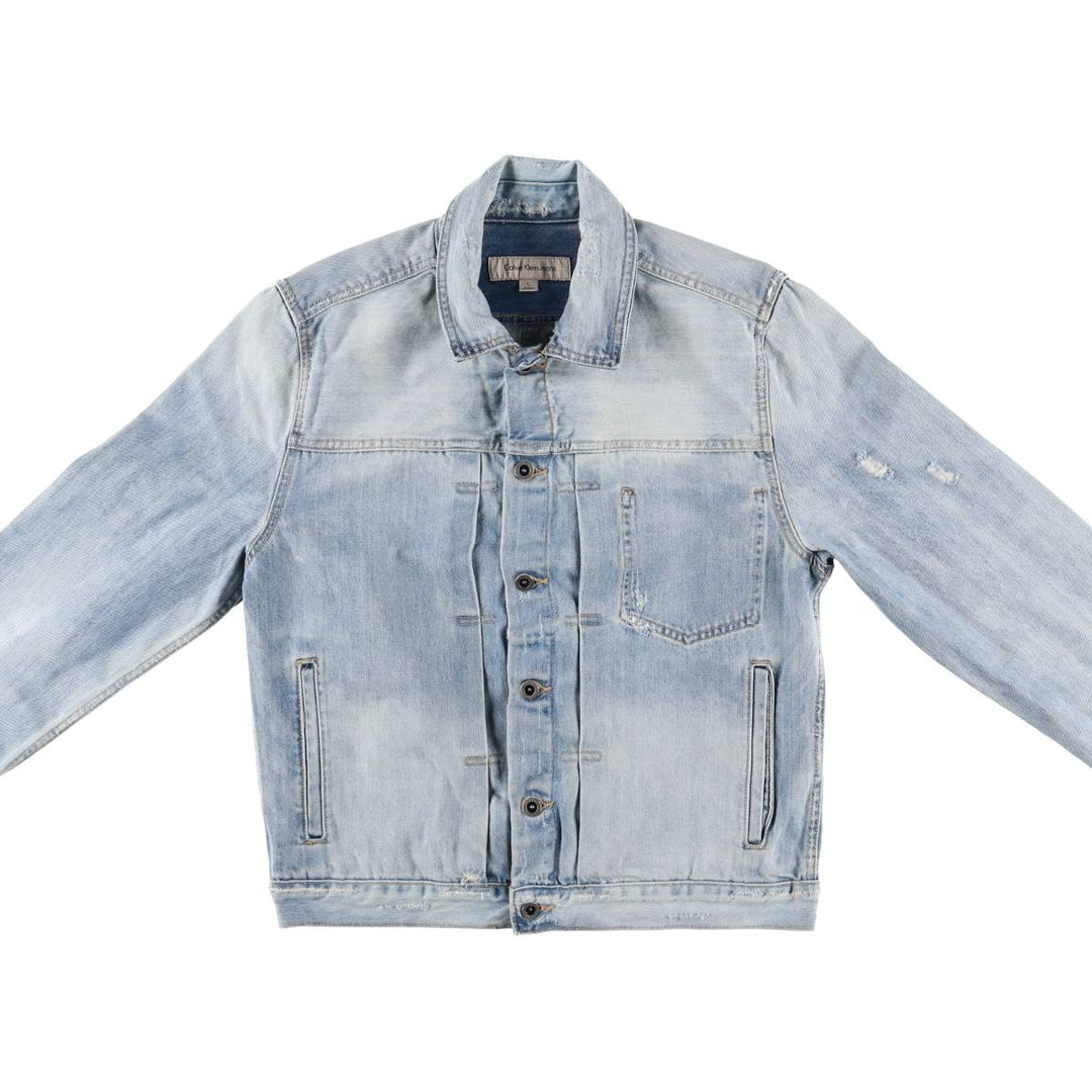 00s~ Calvin Klein JEANS denim jacket, men's size L cotton blue type Vintage Second Hand